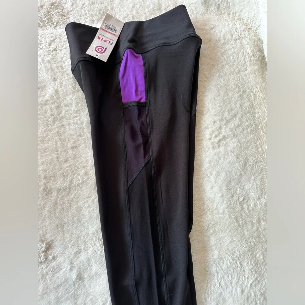 POP Fit leggings size x-small color black NWT